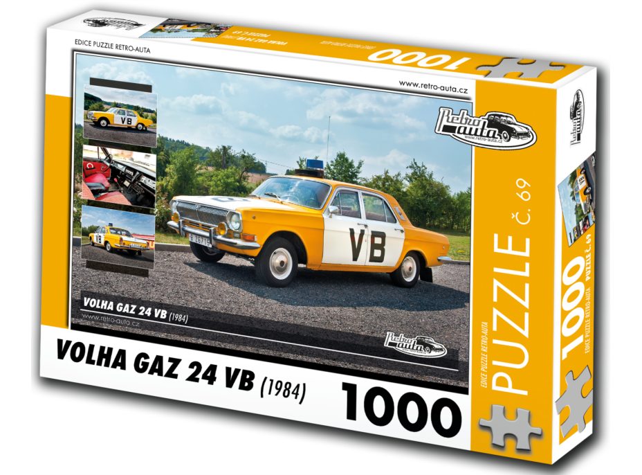 RETRO-AUTA Puzzle č. 69 Volha GAZ 24 VB (1984) 1000 dílků