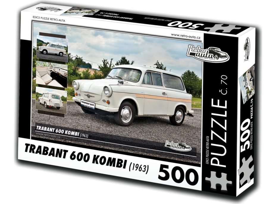 RETRO-AUTA Puzzle č. 70 Trabant 600 KOMBI (1963) 500 dílků