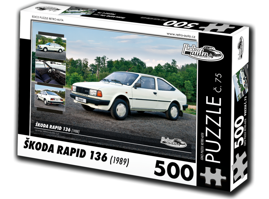 RETRO-AUTA Puzzle č. 75 Škoda RAPID 136 (1988) 500 dílků