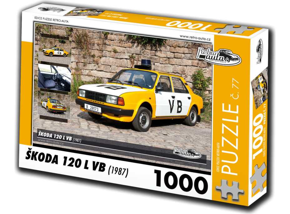 RETRO-AUTA Puzzle č. 77 Škoda 120 L VB (1987) 1000 dílků