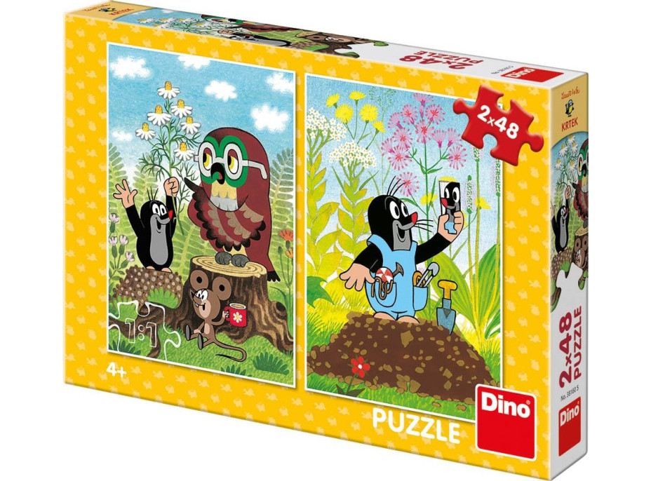 DINO Puzzle Krtek na mýtině 2x48 dílků