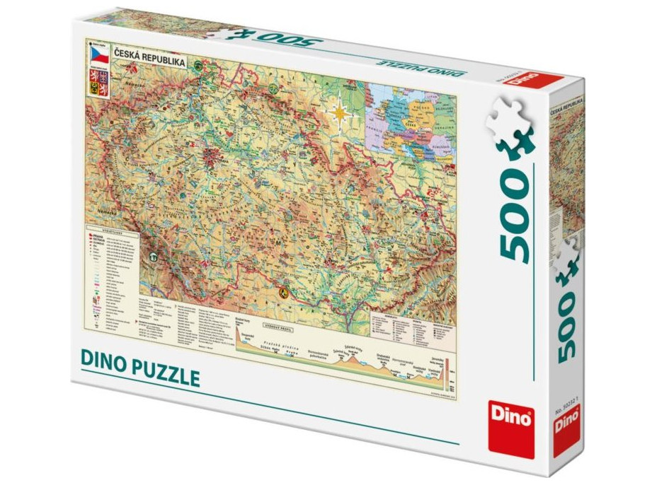 DINO Puzzle Mapa České republiky 500 dílků