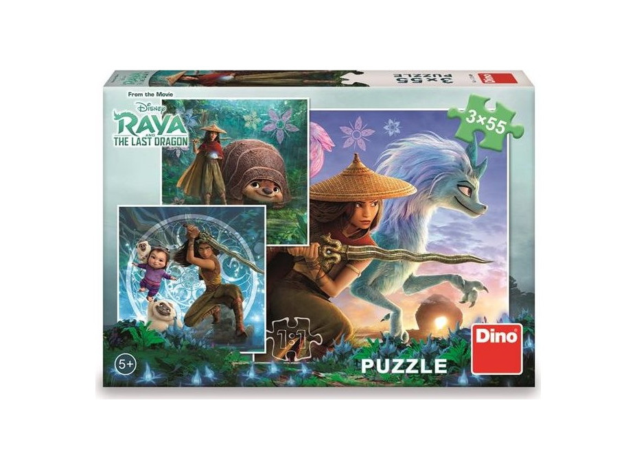 DINO Puzzle Raya a kamarádi 3x55 dílků