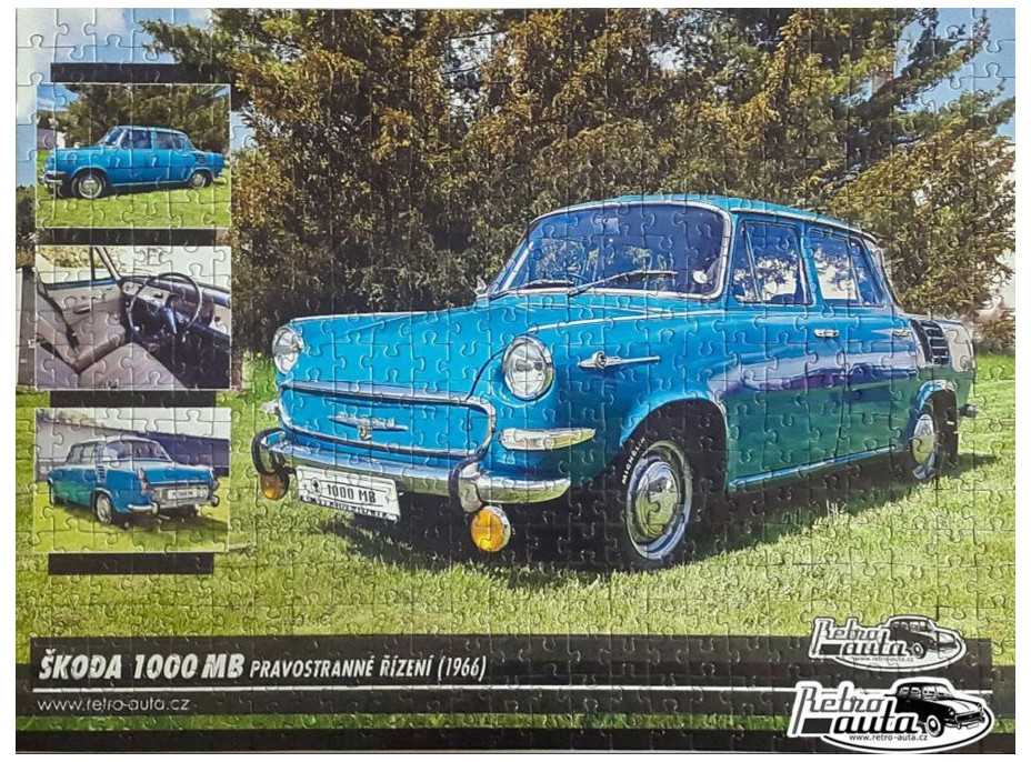 RETRO-AUTA Puzzle č. 7 Škoda 1000 MB (1966) 500 dílků