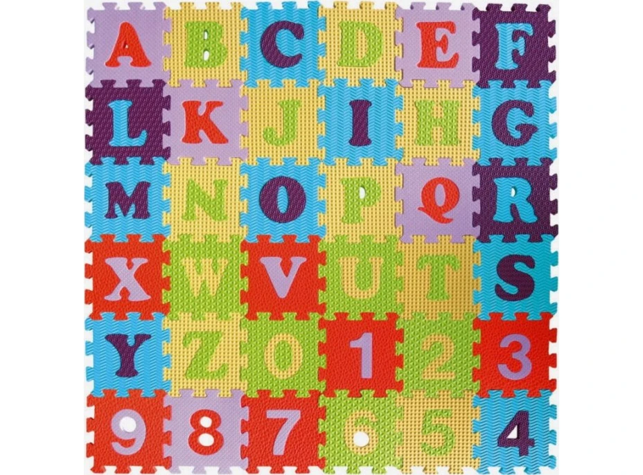 BABY GREAT Pěnové puzzle Číslice a písmena SX (15x15)