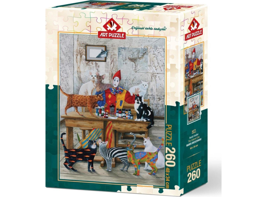 ART PUZZLE Puzzle Barevné kočky 260 dílků