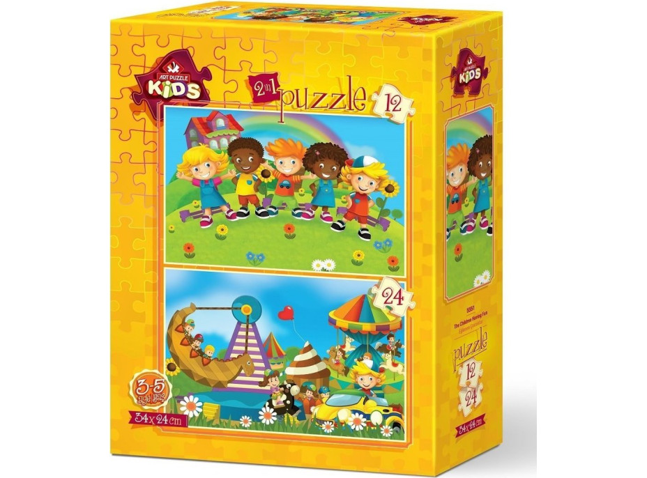 ART PUZZLE Puzzle Děti se baví 12+24 dílků