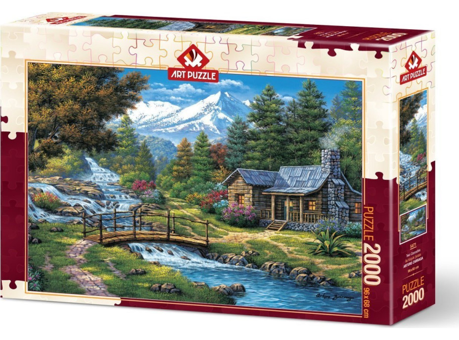 ART PUZZLE Puzzle Dva vodopády 2000 dílků