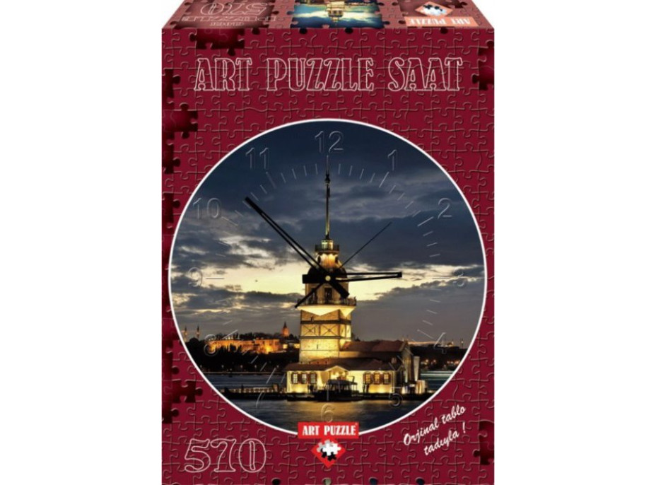 ART PUZZLE Puzzle hodiny Maiden's Tower, Turecko 570 dílků