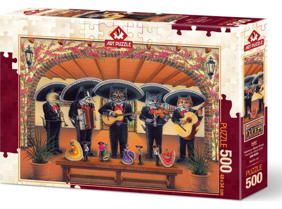 ART PUZZLE Puzzle Kočičí flamenco skupina 500 dílků