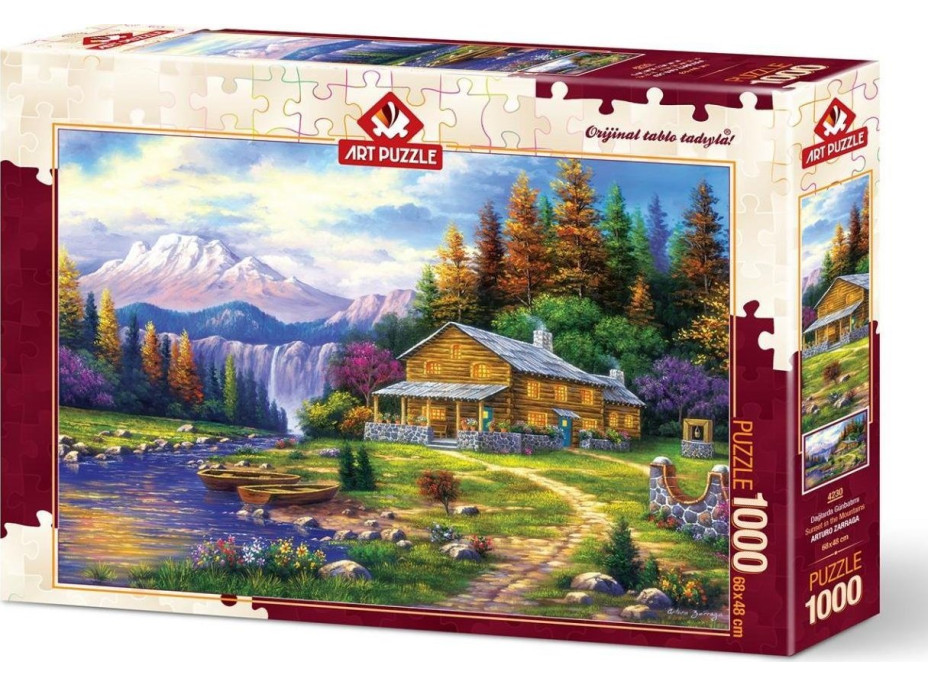 ART PUZZLE Puzzle Západ slunce v horách 1000 dílků