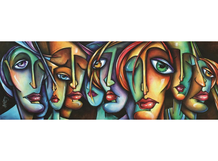 ART PUZZLE Panoramatické puzzle Tváře 1000 dílků