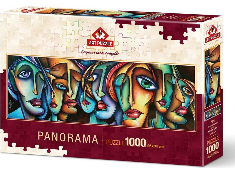 ART PUZZLE Panoramatické puzzle Tváře 1000 dílků