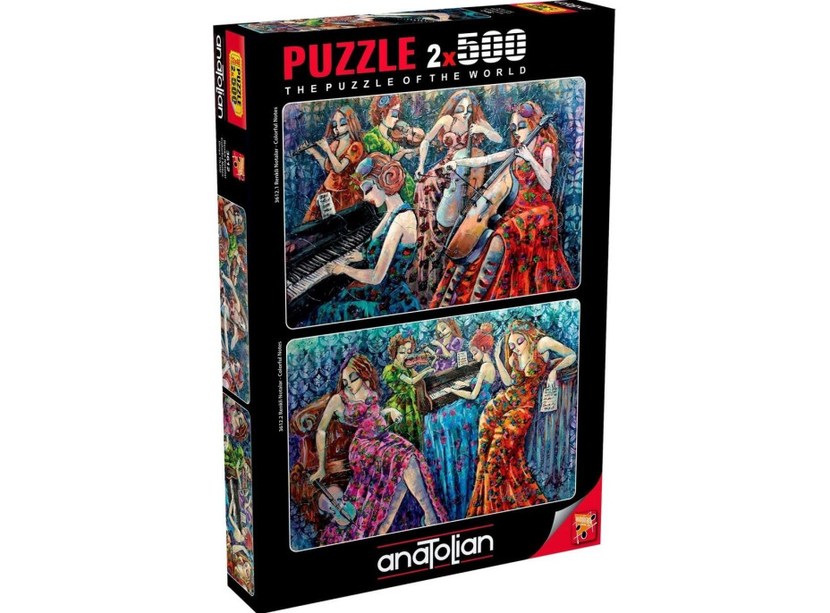 ANATOLIAN Puzzle Barevné noty 2x500 dílků