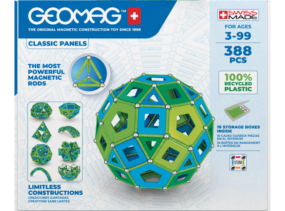 GEOMAG Classic Panels Masterbox Cold 388 dílků
