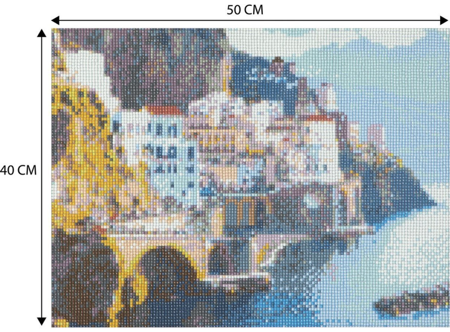 CRAFT SENSATIONS Diamantové malování Pobřeží 40x50cm