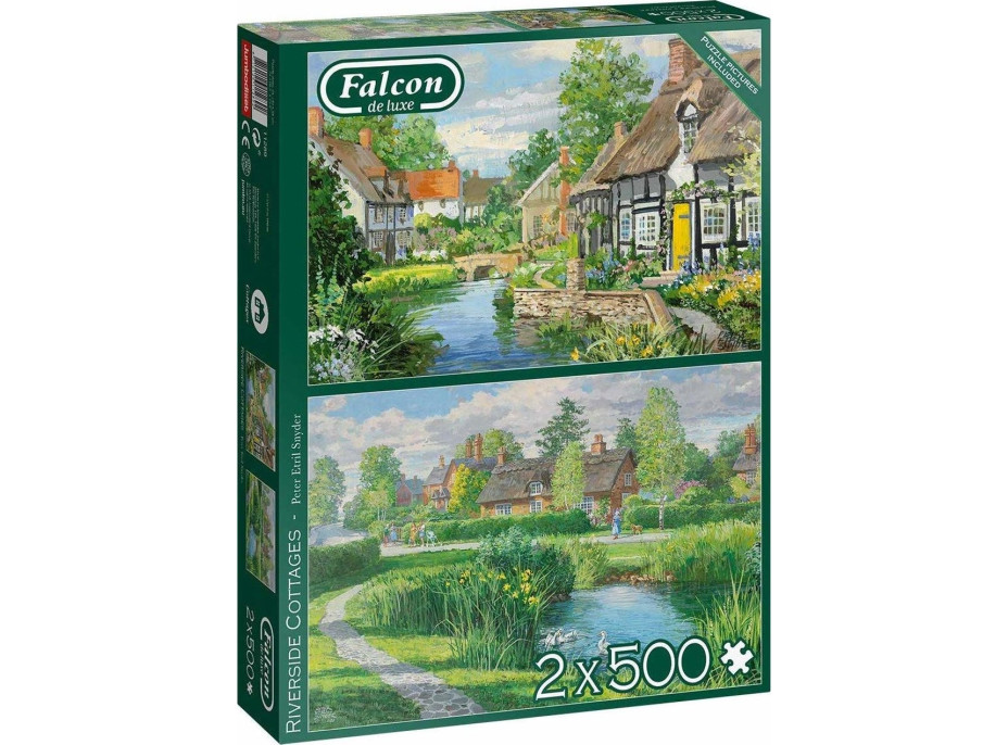 FALCON Puzzle Domky u říčních břehů 2x500 dílků