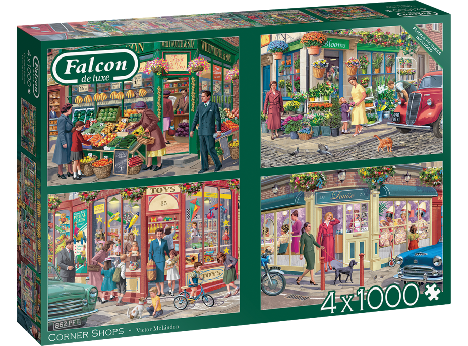 FALCON Puzzle Obchody na nárožích 4x1000 dílků