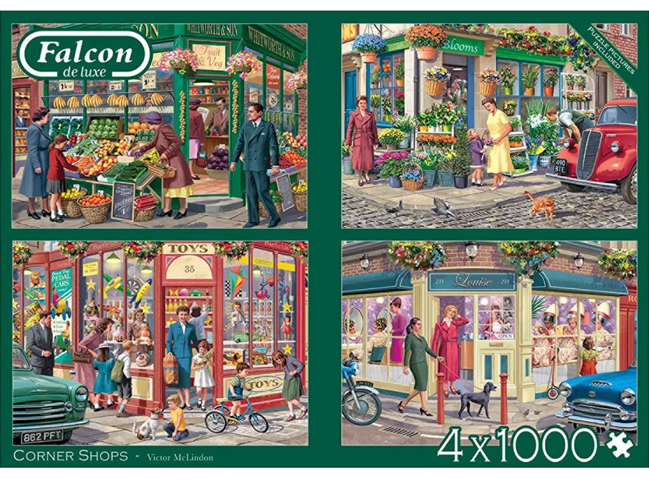 FALCON Puzzle Obchody na nárožích 4x1000 dílků