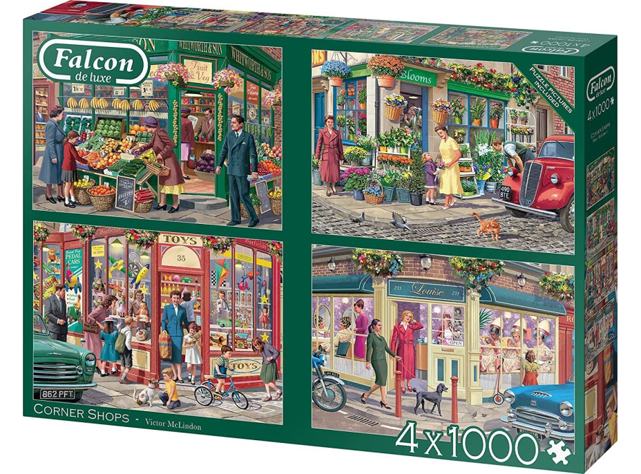 FALCON Puzzle Obchody na nárožích 4x1000 dílků