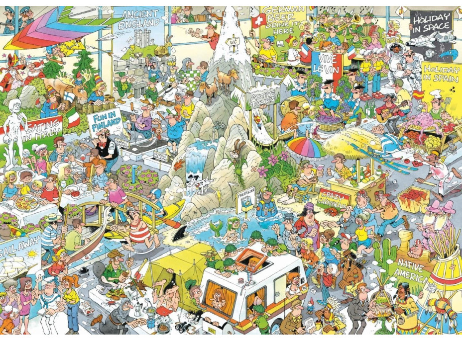 JUMBO Puzzle JvH Prázdninový veletrh 1000 dílků