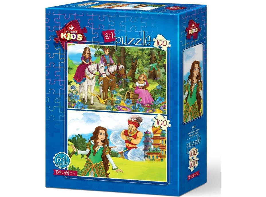 ART PUZZLE Puzzle Princeznin sen 2x100 dílků