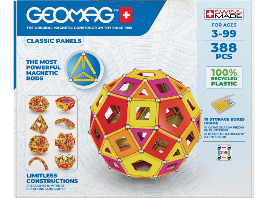 GEOMAG Classic Panels Masterbox Warm 388 dílků