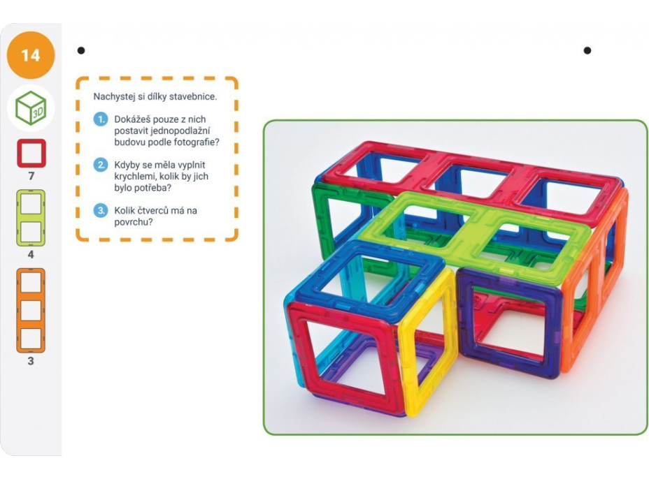 MAGFORMERS Geometrie 2: Rovina a prostor - box 43 dílků