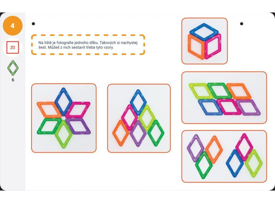 MAGFORMERS Geometrie 2: Rovina a prostor - box 43 dílků