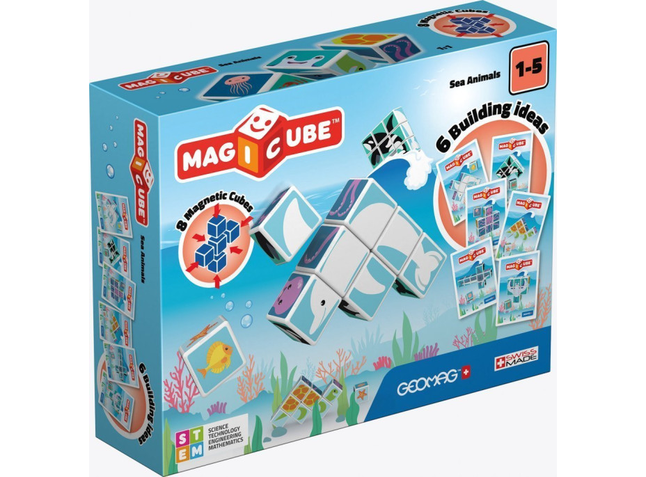 GEOMAG Magnetické kostky Magicube Mořští živočichové