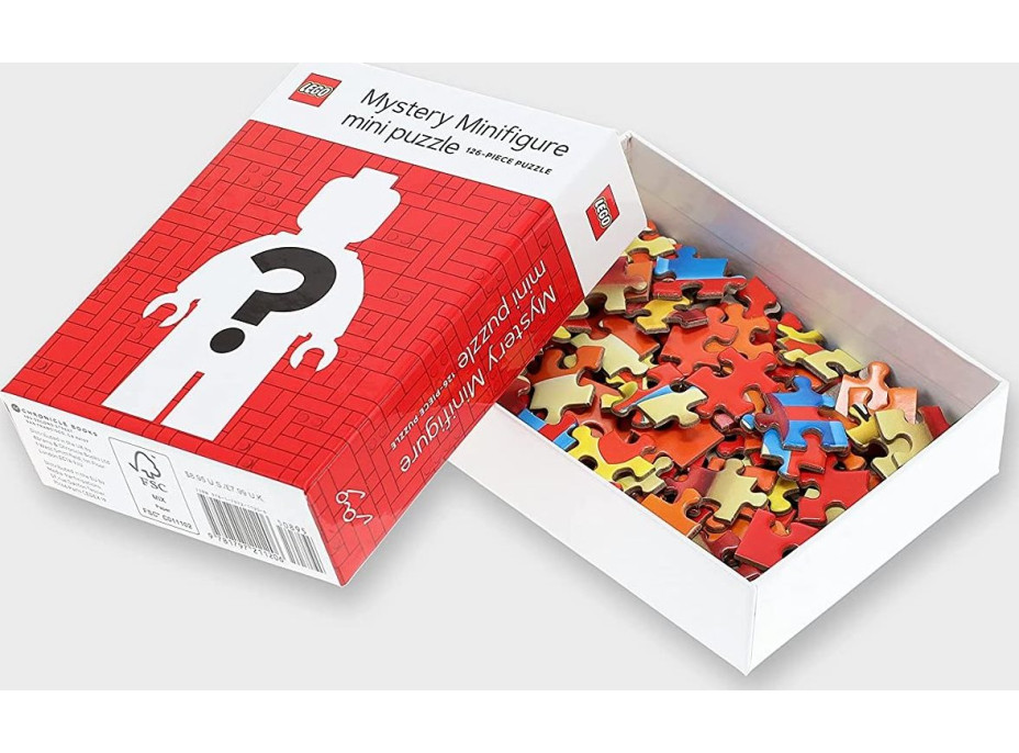 CHRONICLE BOOKS Mini Puzzle LEGO® Mystery Minifigurka (Red Edition) 126 dílků