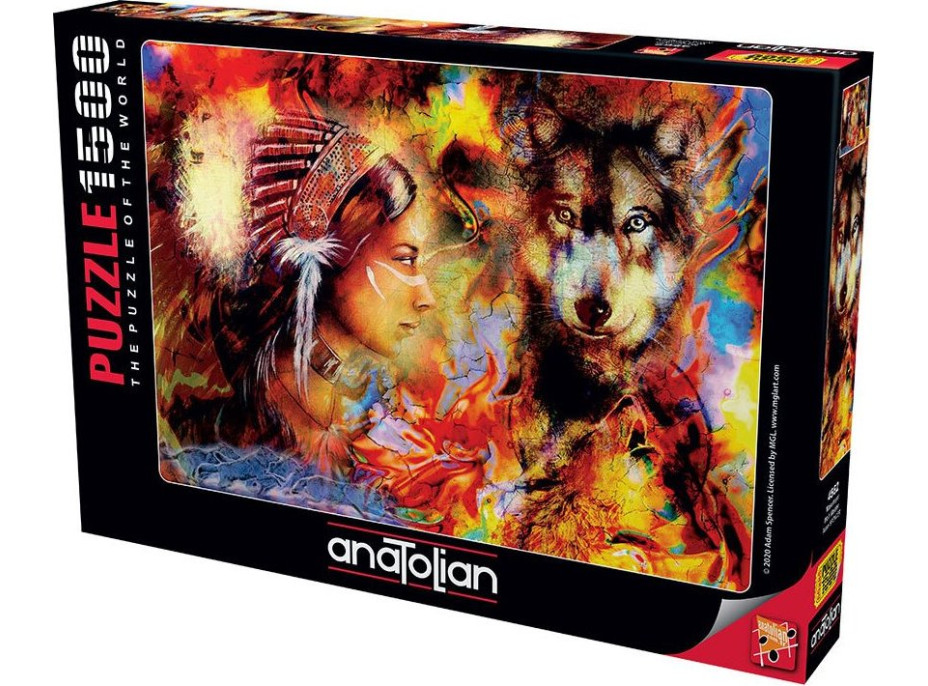 ANATOLIAN Puzzle Dívka a vlk 1500 dílků
