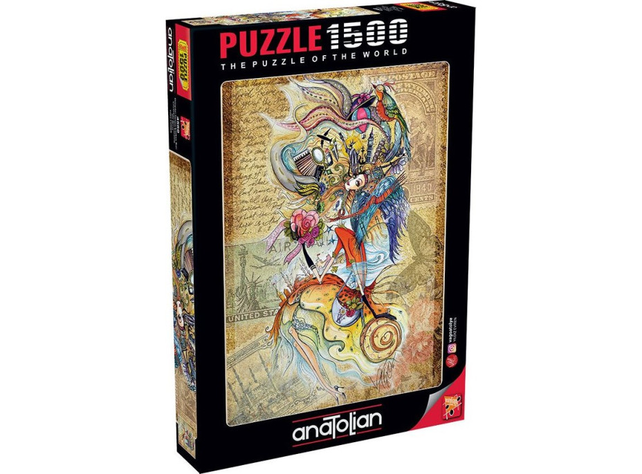 ANATOLIAN Puzzle Čerokézká dívka cestující světem 1500 dílků