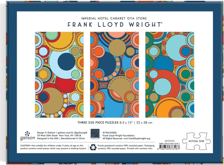 GALISON Metalické puzzle Frank Lloyd Wright: Hotel Imperial 250 dílků
