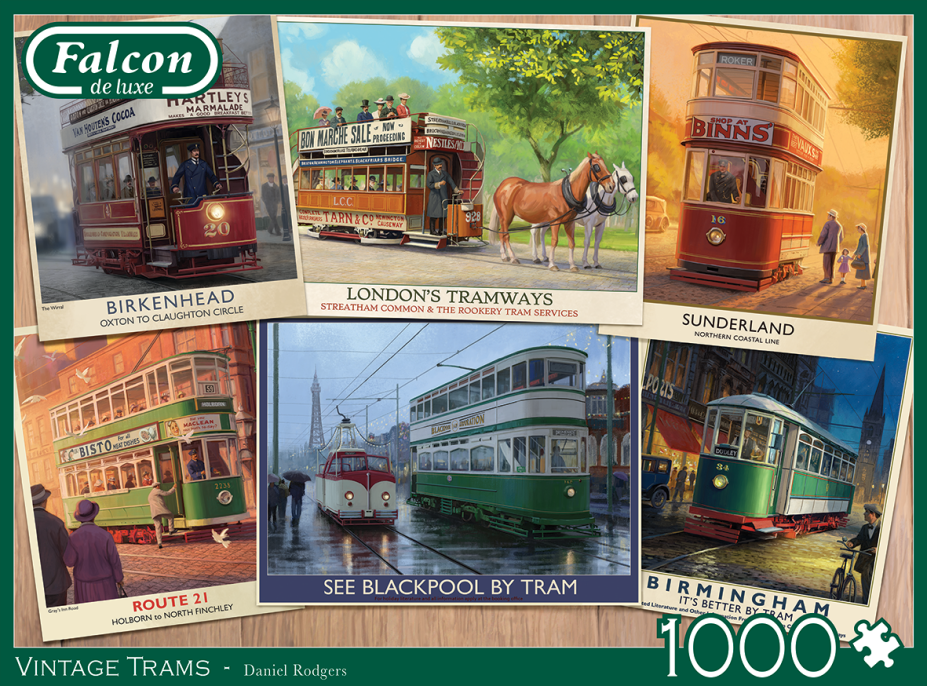 FALCON Puzzle Historické tramvaje 1000 dílků