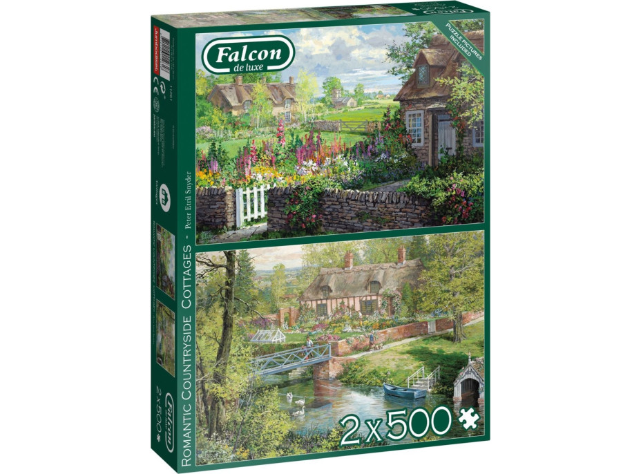 FALCON Puzzle Romantická venkovská stavení 2x500 dílků