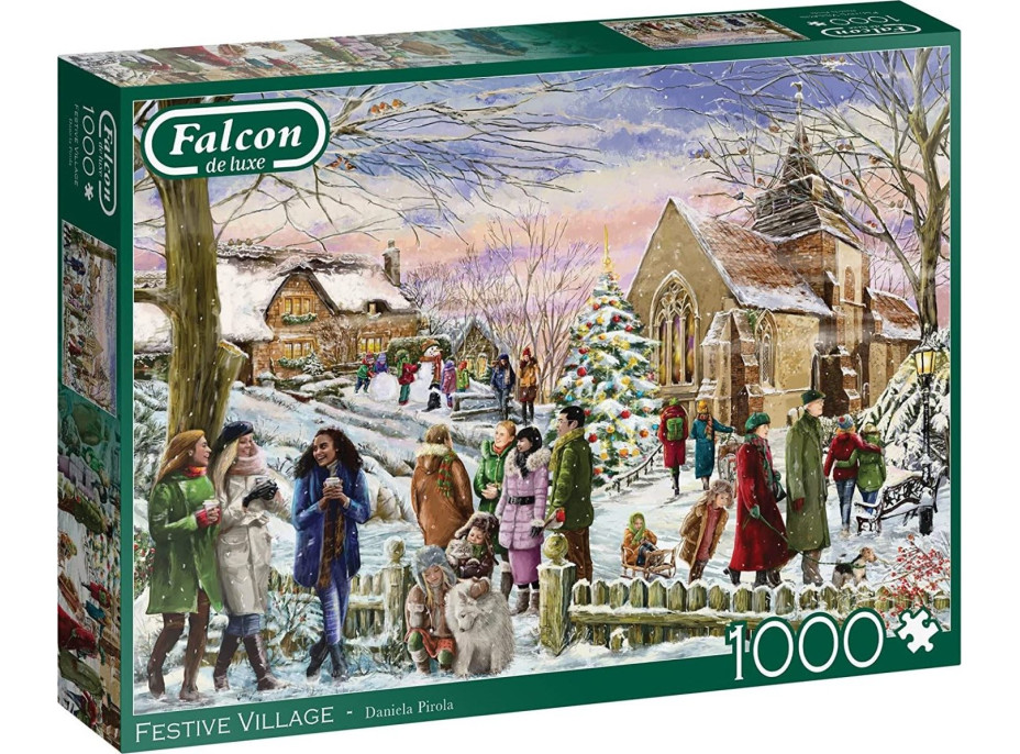 FALCON Puzzle Sváteční vesnice 1000 dílků