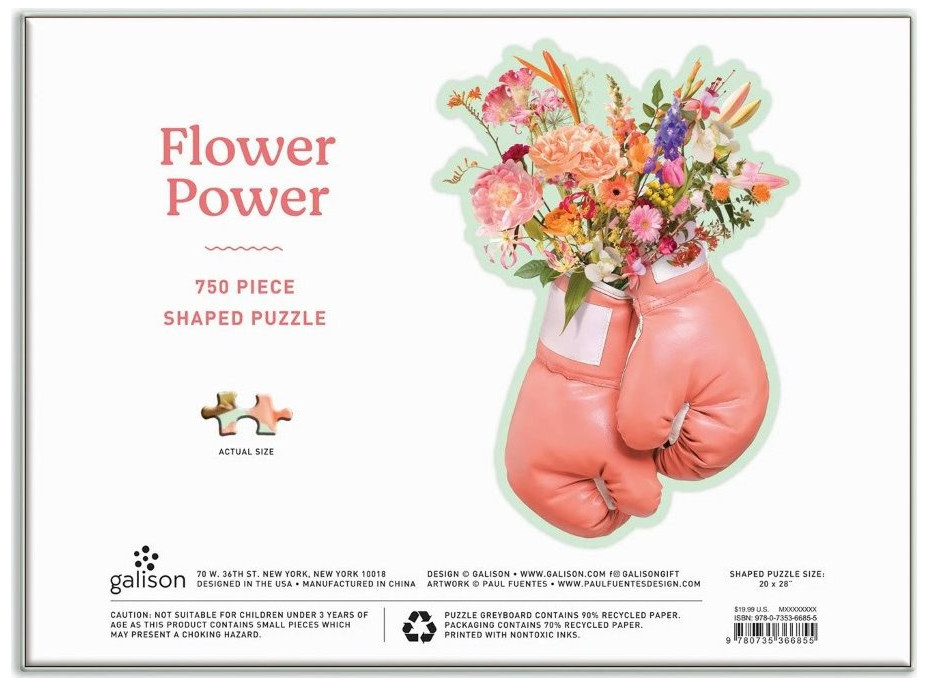 GALISON Tvarové puzzle Síla květin 750 dílků
