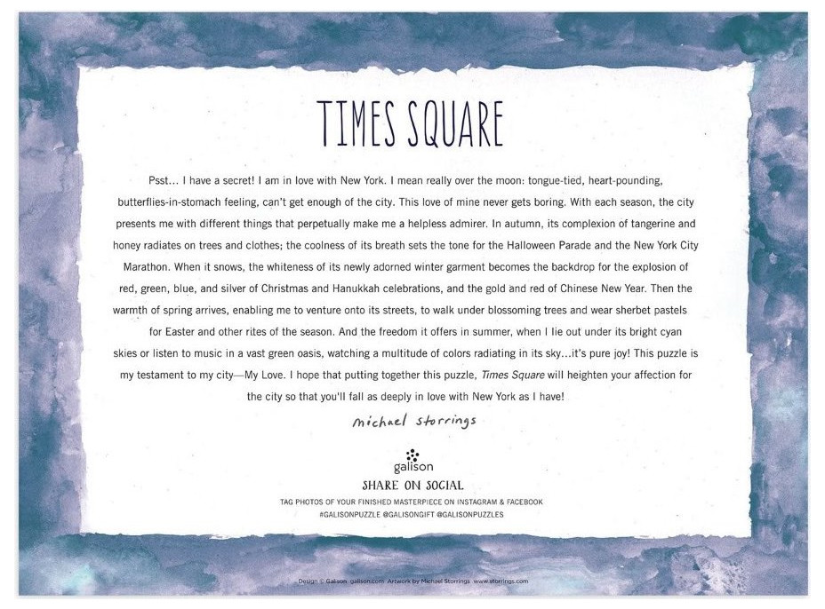 GALISON Puzzle Times Square, New York 1000 dílků