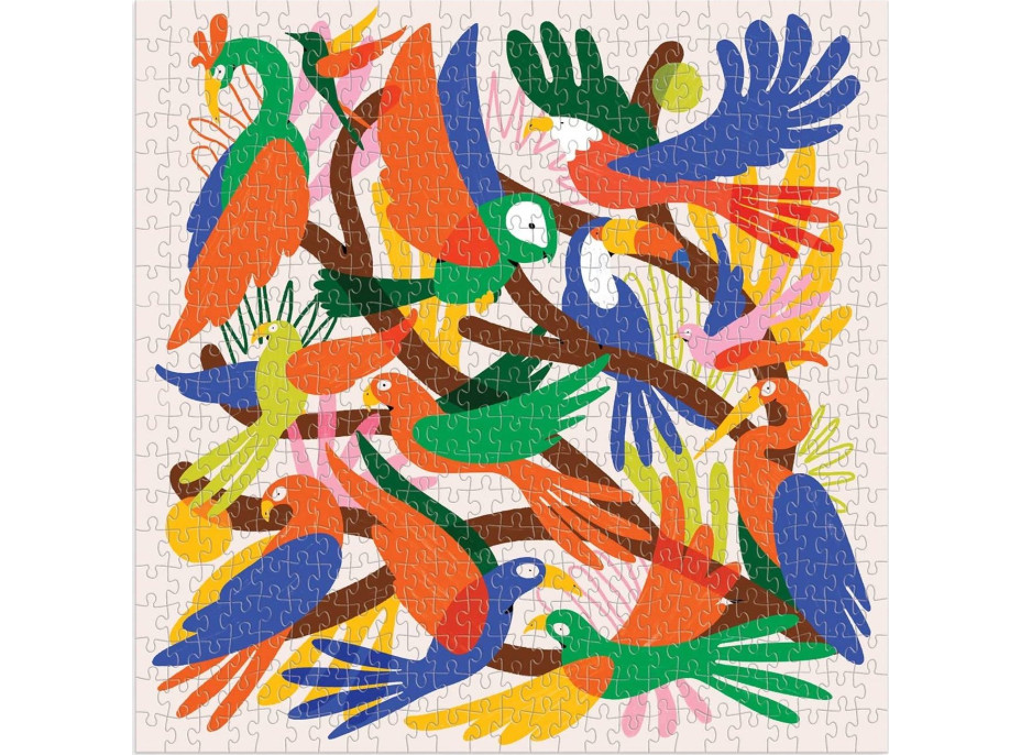 GALISON Čtvercové puzzle Chromatičtí ptáci 500 dílků
