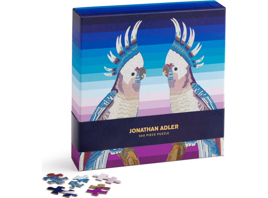 GALISON Čtvercové puzzle Jonathan Adler: Papoušci 500 dílků