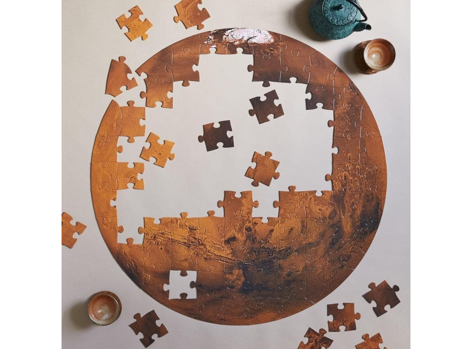 CHRONICLE BOOKS Kulaté puzzle Planeta Mars 100 dílků