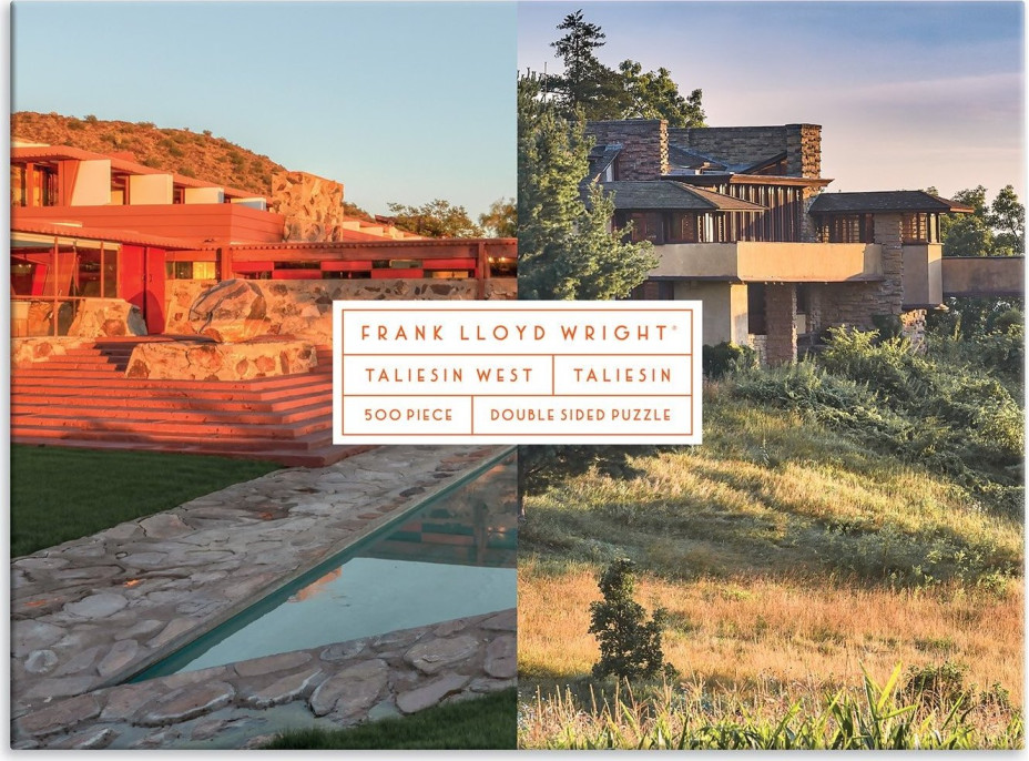 GALISON Oboustranné puzzle Frank Lloyd Wright: Taliesin a Taliesin West 500 dílků