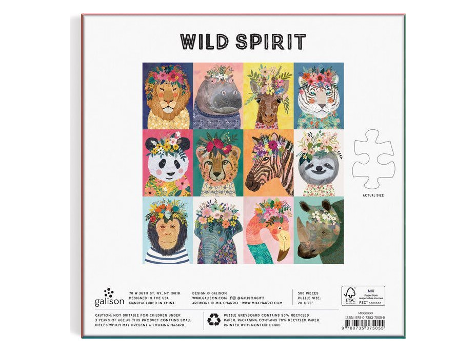 GALISON Čtvercové puzzle Divoká duše 500 dílků