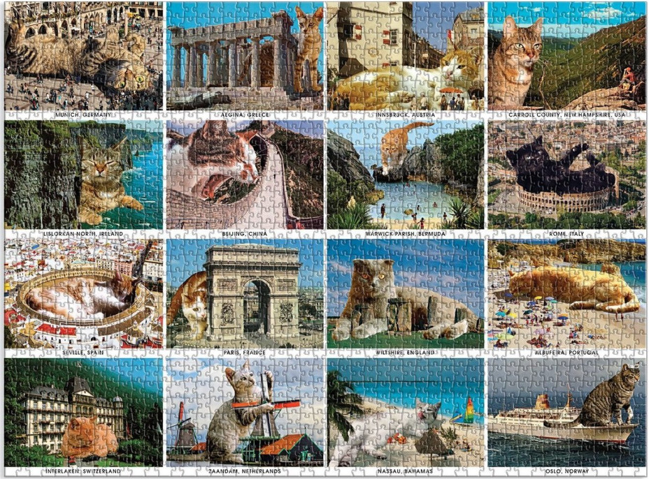 GALISON Puzzle Kočky na dovolené 1500 dílků