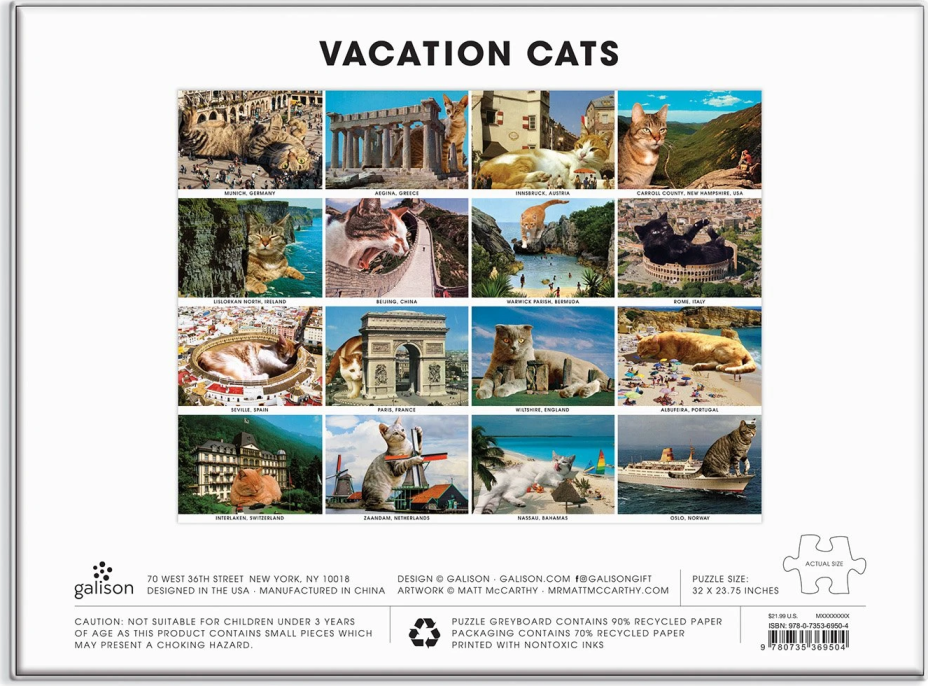 GALISON Puzzle Kočky na dovolené 1500 dílků