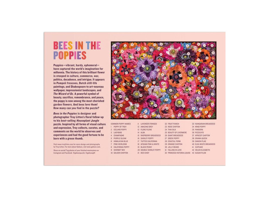 GALISON Puzzle Včely v máku 1000 dílků