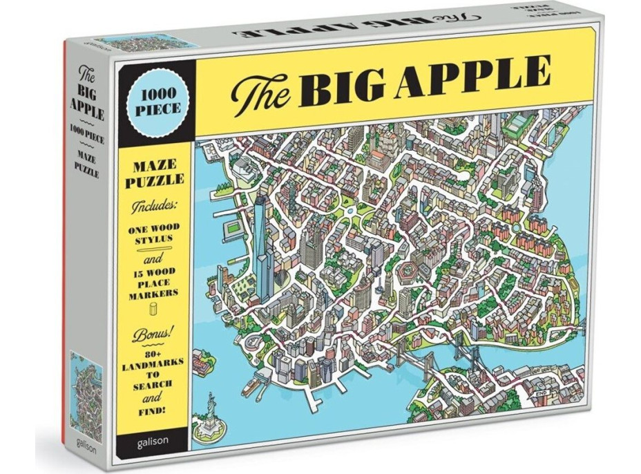 GALISON Puzzle Velké jablko New York 2v1, 1000 dílků