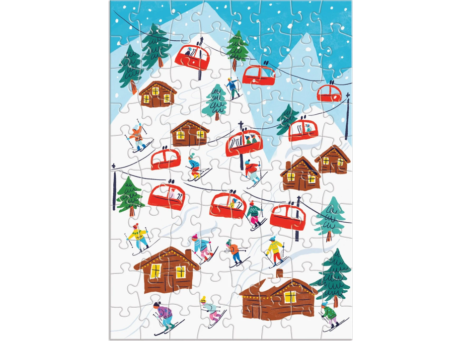 GALISON Puzzle Adventní kalendář: Veselé a třpytivé 12x80 dílků