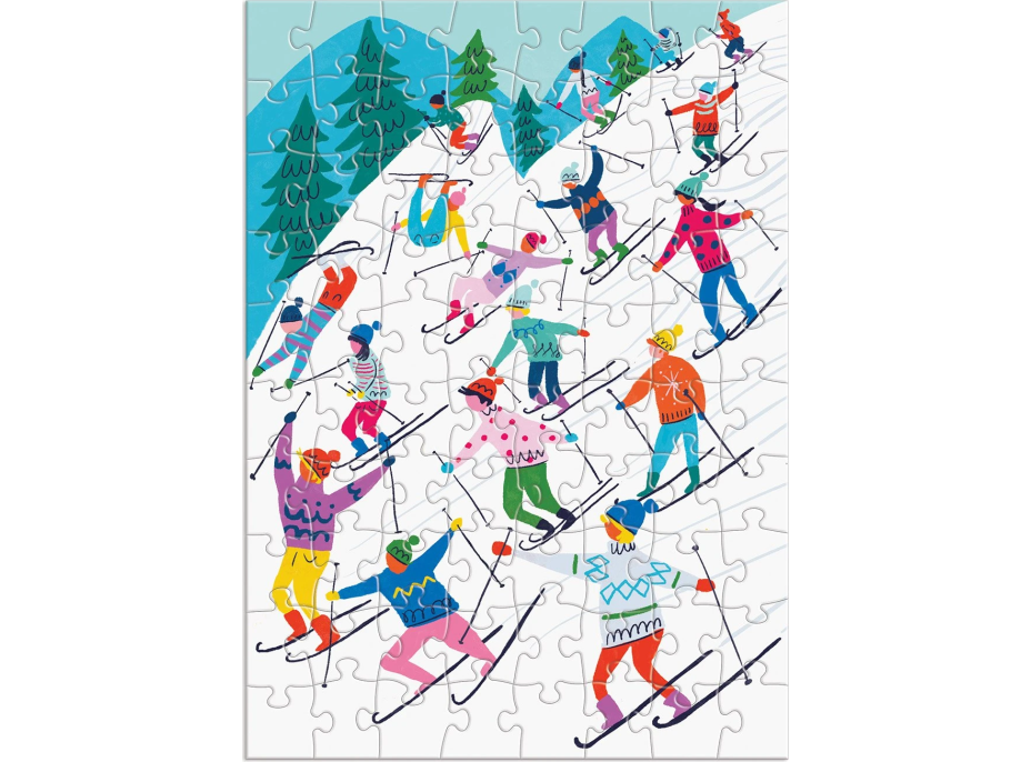 GALISON Puzzle Adventní kalendář: Veselé a třpytivé 12x80 dílků